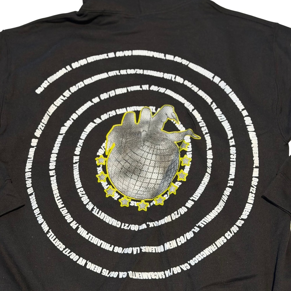 Gildan Heavy Blend Black Disco Ball‎ SNOT Ethereal Tour Hoodie Mens Medium - Picture 2 of 11
